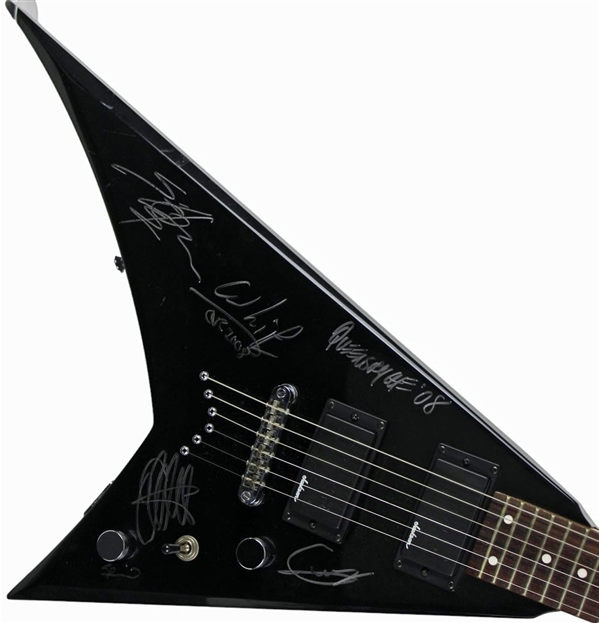 Queensryche Group Signed Guitar (4/Sigs) (JSA)