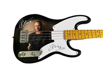 Sting Rare In-Person Signed Bass Guitar with Custom Body Artwork (Third Party Guaranteed)