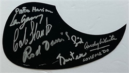 Beatles Universe Signed Pickguard w/ Quarrymen, Patti Harrison, & More! (6 Sigs)(Third Party Guaranteed)