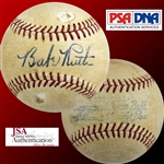 Babe Ruth Single Signed OAL Baseball with Exceptionally Bold Autograph! (PSA/DNA & JSA)