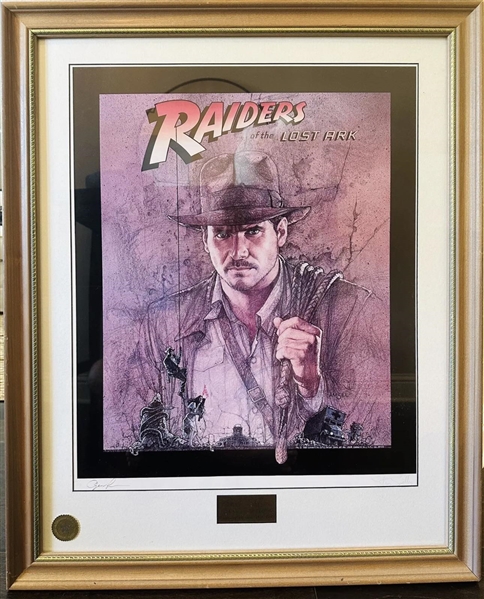 George Lucas and Steven Spielberg Signed "Raiders of the Lost Ark" (1981) Limited Edition Lithograph (Third Party Guaranteed)