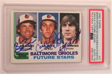 Cal Ripken Jr., Bonner & Schneider Signed & Inscribed 1982 Topps Rookie Card #21 w/ Gem Mint 10 Auto! (PSA/DNA Encapsulated)