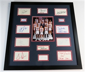 1992 USA Dream Team Multi-Signed Framed Display (13 Sigs)(Beckett/BAS LOA & JSA LOA)