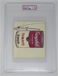 Andy Warhol Signed 5" x 6" Campbells Tomato Soup Print (PSA/DNA Encapsulated & JSA LOA)
