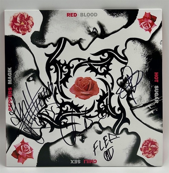 Red Hot Chili Peppers: Rare Group Signed "Blood Sugar Sex Magik" Album Cover (Beckett/BAS LOA)