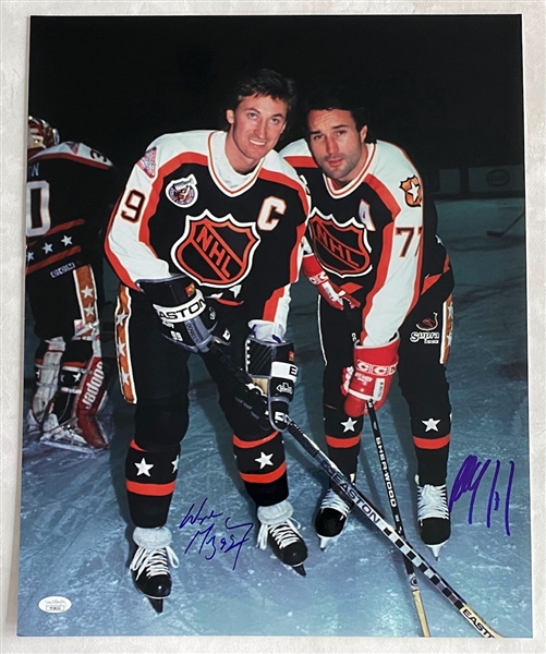 Wayne Gretzky & Paul Coffey Dual Signed 1993 NHL All-Star Game 16" x 20" Photo (JSA)