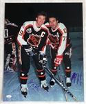 Wayne Gretzky & Paul Coffey Dual Signed 1993 NHL All-Star Game 16" x 20" Photo (JSA)