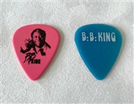 Lot of 2: B.B. King Tour Issued 1997 Concert Guitar/Plectrum Picks