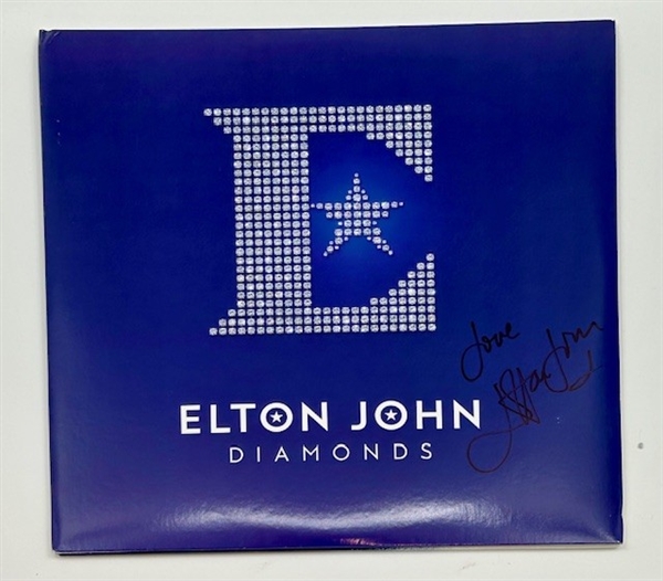 Elton John RARE Signed "Diamonds" Album Cover (Beckett/BAS LOA)