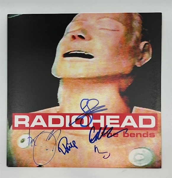 Radiohead: Group Signed "The Bends" Album Cover (5 Sigs)(Beckett/BAS LOA)