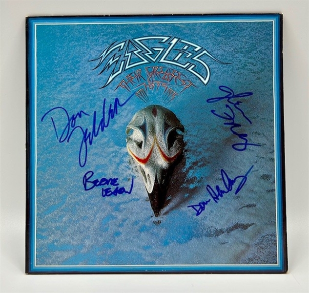 Eagles: Group Signed "Greatest Hits" Album Cover (4 Sigs)(Beckett/BAS LOA)