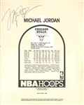 Michael Jordan Signed 1990 NBA Hoops Jumbo Trading Card w/ Mint 9 Auto! (JSA LOA)