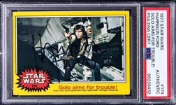 Star Wars: Harrison Ford Vintage Signed 1977 Topps #174 Solo Aims For Trouble! Trading Card (PSA/DNA Encapsulated)