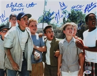 The Sandlot ULTRA RARE Cast Signed 11" x 14" Color Photo with Benny The Jet! (PSA/DNA)