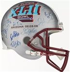 NY Giants 2007-08 Super Bowl Champions Team Signed Ltd. Ed. Full Size Helmet w/ Manning +24 (Steiner)