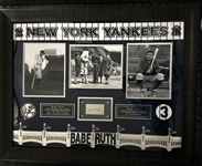 Babe Ruth Exceptionally Bold Signed Business Card in Commemorative Framed Display (JSA LOA)