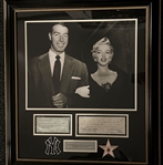 Marilyn Monroe & Joe DiMaggio Vintage Signed Checks in Framed Display (JSA LOA)