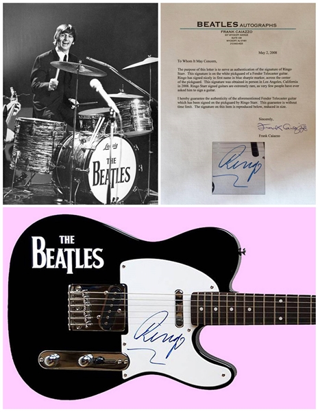 BEATLES: Ringo Starr Rare Signed Telecaster Guitar (Caiazzo & Perry Cox LOA)
