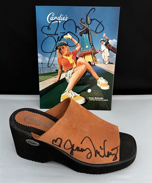 Jenny McCarthy Signed Candies Platform Shoe and 8x10 Promo Photo! (Third Party Guaranteed)