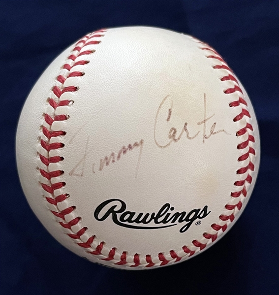 President Jimmy Carter Signed (Full Signature) Official NL Baseball  (PSA/DNA)