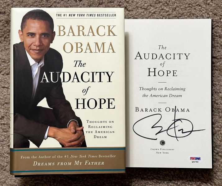 Barack Obama Signed 1st Edition "The Audacity of Hope"!  (PSA/DNA)