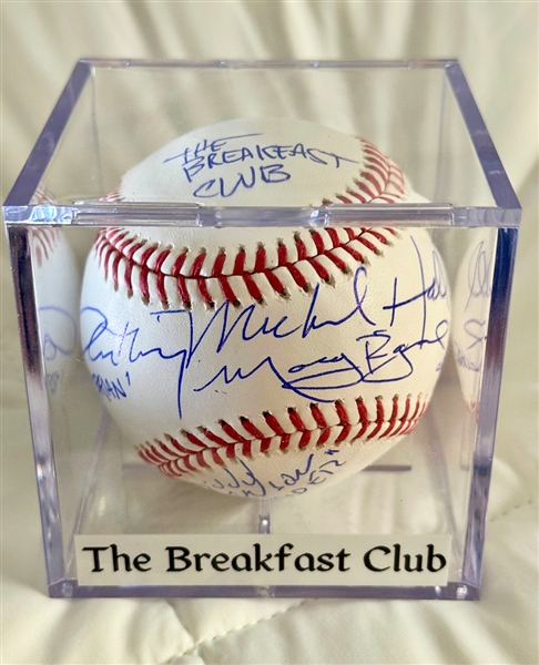 The Breakfast Club Movie Cast Signed ML Baseball! Signing Photos Included!  (Third Party Guaranteed)