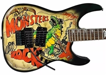 Van Halen: Group Signed Ltd. Ed. Monsters of Rock Kramer Electric Guitar w/ Case, Ticket, Shirt & More! (Beckett/BAS)