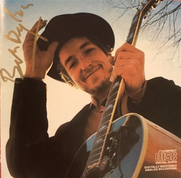 Bob Dylan Signed "Nashville Skyline" CD Cover (JSA LOA)
