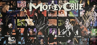 Motley Crue Group Signed 11" x 17" Generation Swine Tour Poster (4 Sigs)(Beckett/BAS LOA)