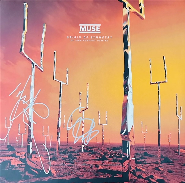 Muse: Chris Wolstenholme & Matt Bellamy Signed "Origin of Symmetry" Album Cover (Beckett/BAS)
