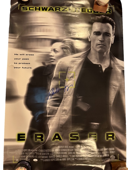 Arnold Schwarzenegger Signed Full Size "Eraser" Movie Poster (JSA)