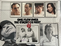 One Flew Over The Cuckoos Nest: Jack Nicholson & Louise Fletcher Signed Photos in Framed Movie Display (Beckett/BAS LOA)(PSA/DNA)