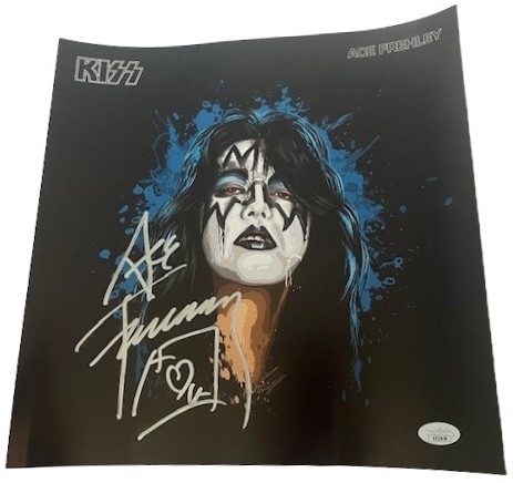 KISS: Ace Frehley Signed 12" x 12" Album Flat (JSA)