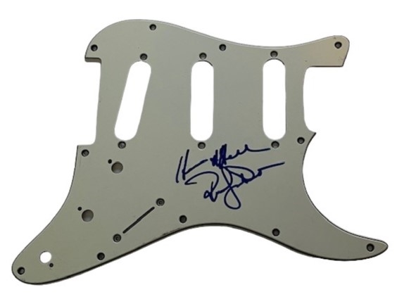 Ronnie James Dio Signed & "Heaven & Hell" Inscribed Strat Pickguard (Third Party Guaranteed)