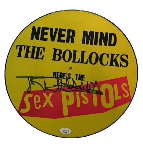 Sex Pistols: Johnny Lyndon, aka Johnny Rotten, Signed "Never Mind the Bollocks" Picture Disc (JSA)