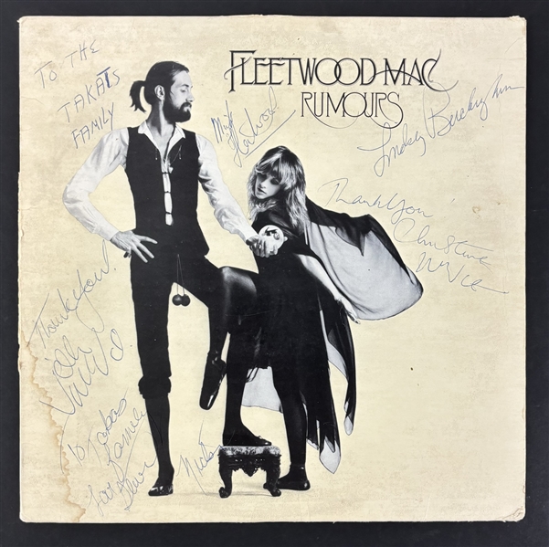 Fleetwood Mac ULTRA RARE VINTAGE Group Signed "Rumors" Record Album with All 5 Members! (Beckett/BAS & JSA LOAs)