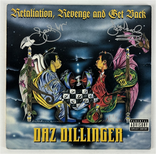 Daz Dillinger 3x Signed "Retaliation, Revenge, and Get Back" Album Cover (3 Sigs)(Beckett/BAS LOA)