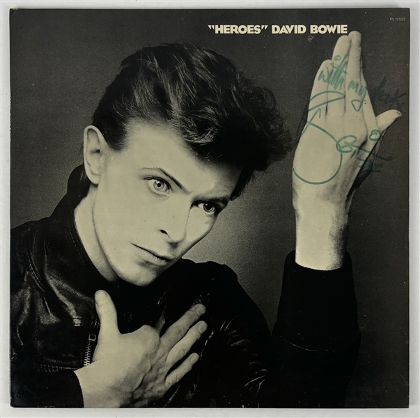 David Bowie Rare & Desirable Signed "Heroes" Record Album (JSA LOA)