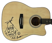Dave Matthews RARE Signed Acoustic Guitar with Hand Drawn Artwork & Exact Photo Evidence! (Beckett/BAS LOA)