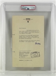 Enzo Ferrari Vintage 1957 Signed Personal Letter on Ferrari Letterhead (PSA/DNA Encapsulated)