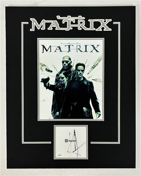 Keanu Reeves Signed Page in 16" x 20" Matrix Display (JSA)