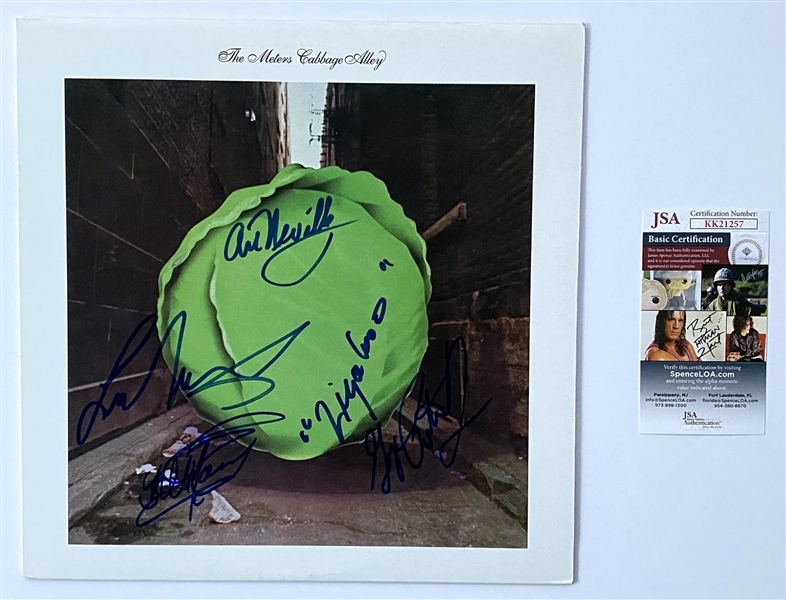 THE METERS Signed "Cabbage Alley" Album (5/Sigs) (JSA) (John Brennan Collection) 