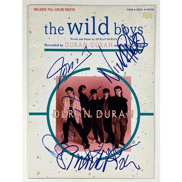 Duran Duran In-Person Signed "The Wild Boys" Sheet Music (Beckett/BAS) (John Brennan Collection) 