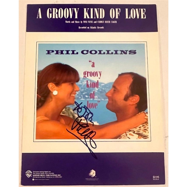Phil Collins Signed "A Groovy Kind of Love" Sheet Music (Beckett/BAS) (John Brennan Collection) 