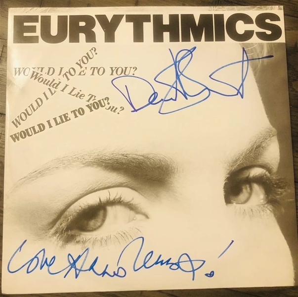 Eurythmics Signed "Would I Lie to You" Album (JSA) (John Brennan Collection) 