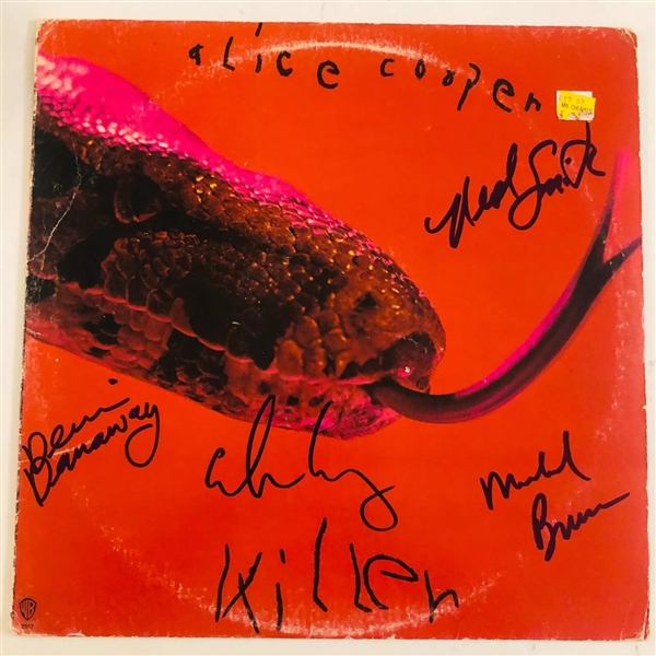 Alice Cooper Signed "Killer" Album (4/Sigs) (JSA) (John Brennan Collection) 