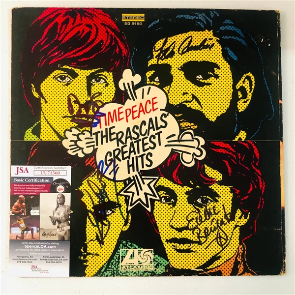 The Rascals Group Signed "Time Peace" (4/Sigs) (JSA) (John Brennan Collection) 