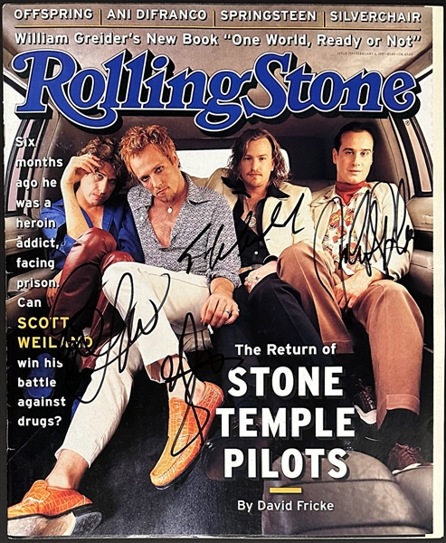 Stone Temple Pilots Signed February 1997 Rolling Stone Magazine (Beckett/BAS LOA)