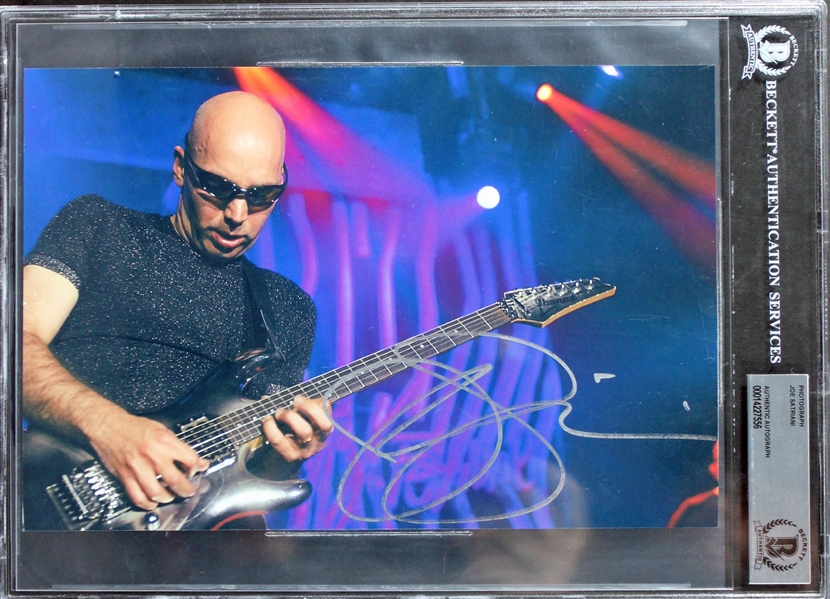 Joe Satriani Signed 8" x 10" Color Photo (Beckett/BAS LOA & Encapsulated)
