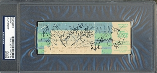 AC/DC Group Signed 1996 Concert Ticket (PSA/DNA Encapsulated)